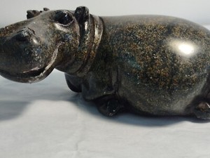 Gorgeous Genuine Polished Hippo Stone Hand Carving Sculpture Figurine