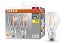 OSRAM BASE CLASSIC A FIL 60 LED-Lampe mit Sockel E27, 6,5W #HK229985020-H365