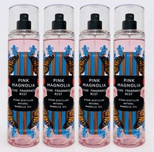 4 Bath  Body Works PINK MAGNOLIA Fine Fragrance Mist Body Spray 8 oz