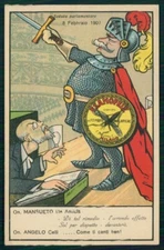 Politica De Amicis Celli Pubblicit� Ferro China Bisleri Malaria cartolina TC6115