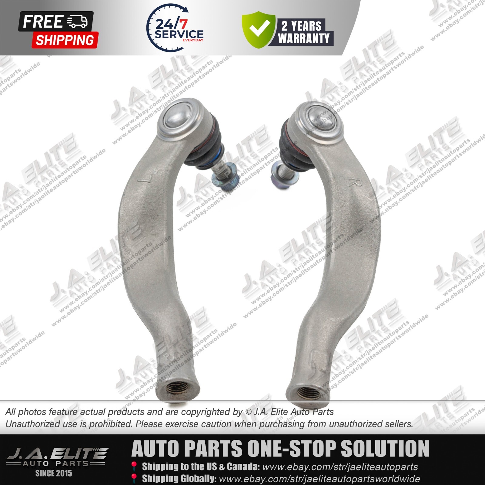 2pcs Left & Right Outer Tie Rod Ball Joint fit Maserati Levante (2019+)