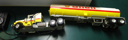 Collectible Toy:  Vintage New Bright Shell Super Tanker Wired RC Semi Truck 1991 - Picture 1 of 11