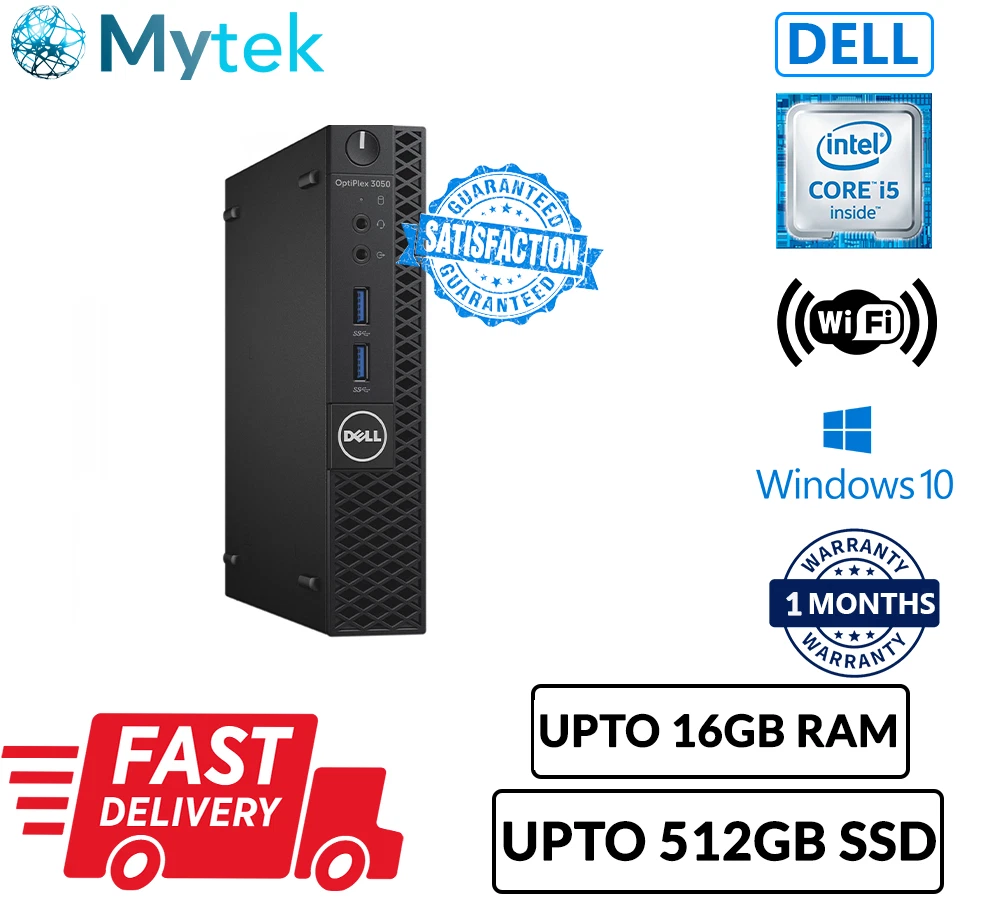 Cheap PC Dell 3050 Micro Intel Core i5@6500t UPTO 16GB Ram 512GB