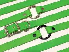 5/8" Premium Leather Neon Choker Necklace Center O-Ring Choose From 12 Colors!