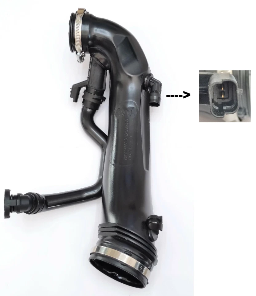 DURITE TUYAU D'AIR TURBO pour Peugeot 207 308 508 1.6 THP 1440Q6 - Photo 3/4