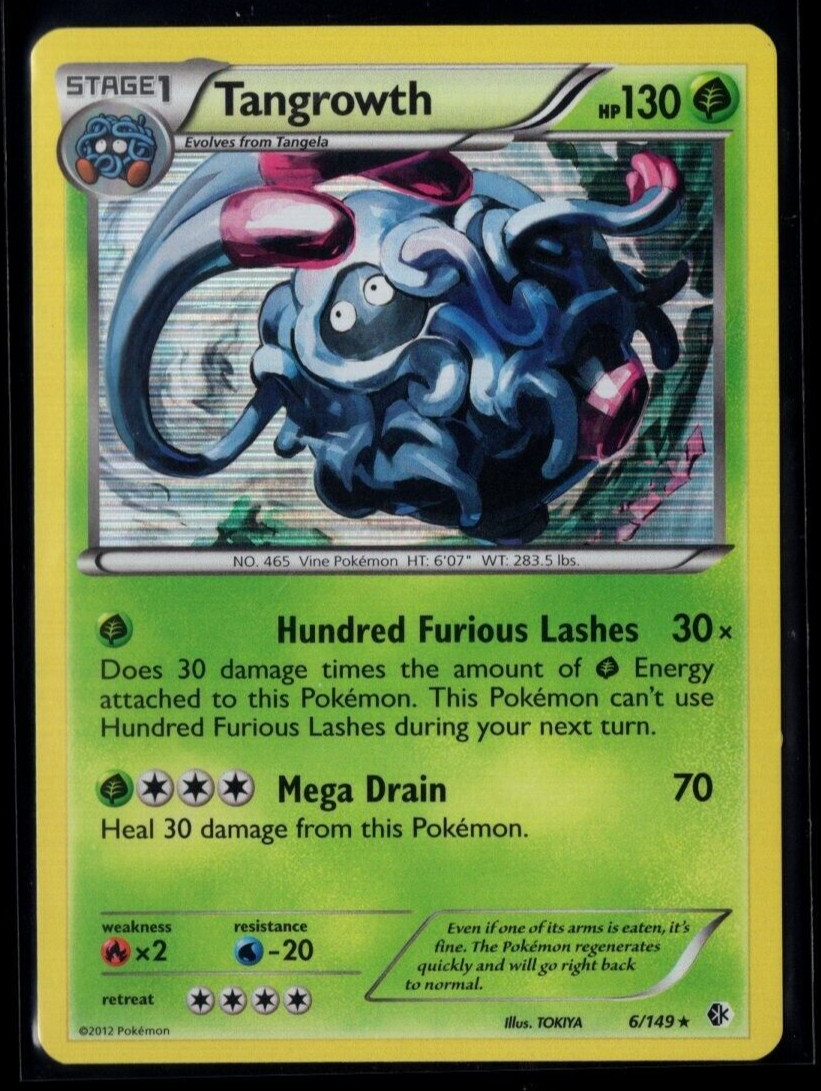 Tangrowth 6/149 Holographic Rare Boundaries Crossed Pokemon TCG Near Mint