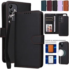 For Samsung A35 A14 A15 A23 A25 A53 A54 Magnetic Leather Detachable Wallet Case