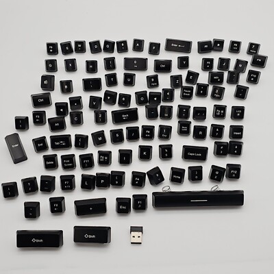 NPET K11 Wireless Gaming Keyboard REPLACEMENT KEYS & RECEIVER/DONGLE ONLY, Black