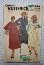 Butterick Vintage 70s Pattern 6249 Misses Loose Pullover Dress 14-16-18 Uncut