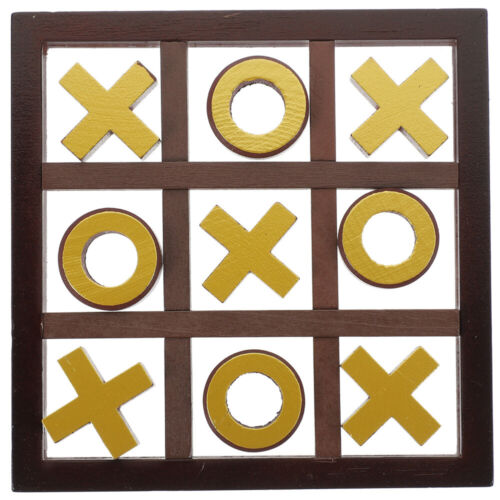 Wooden TicTacToe Board Game for Kids and Family Fun - Afbeelding 1 van 12