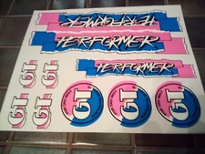 Old School BMX - 1987 Performer Decals (Pink)
