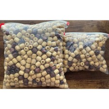 Wooden Barrel Beads 10mm - 4Lbs 13oz Crafting Jewelry Natural and Dark Mix