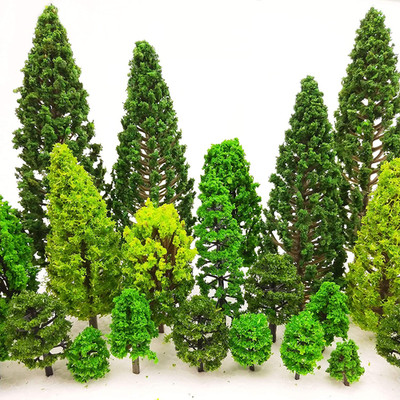 36 Pieces 1.36-6 Inch Mixed Model Trees Train Scenery Architecture Tree Fake Tre