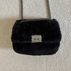Michael Kors Faux Fur Black Shoulder Messenger Satchel Handbag