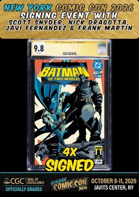 BATMAN OF TWO WORLDS #1 CGC SS 9.8 SNYDER/DRAGOTTA/MARTIN/FERNANDEZ NYCC PRESALE