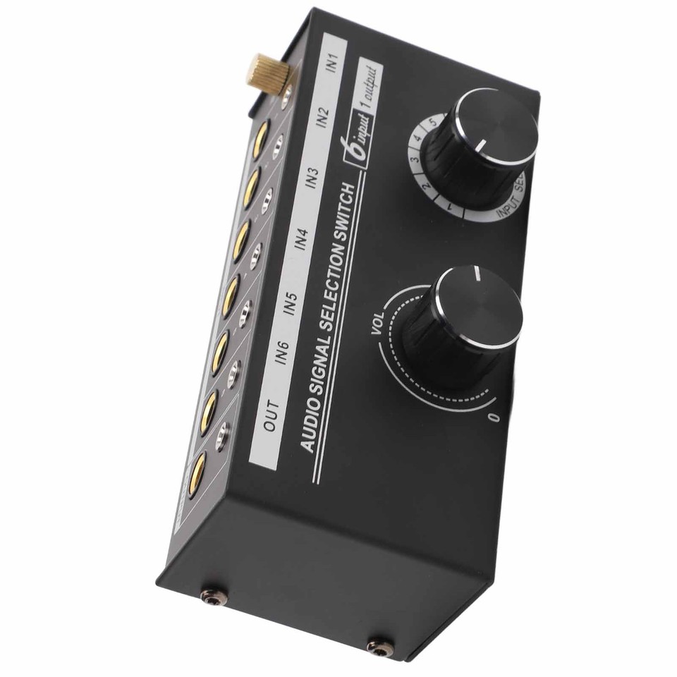 20‑20kHz Audio Signal Selector With Volume Adjustment 6 Input 1 Output ...