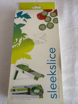 Chef'n Corp Green Sleekslice Collapsible Hand-Held Mandoline NEW OPEN BOX
