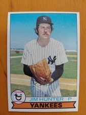 1979 Topps Jim Catfish Hunter New York Yankees Baseball Card #670 HOF