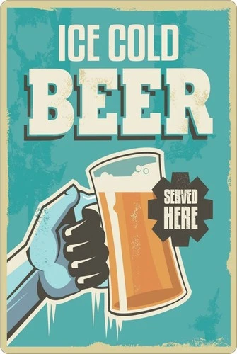 Retro Vintage Classic Man Cave Garage Old Sign Beer Self Adhesive Vinyl Sticker