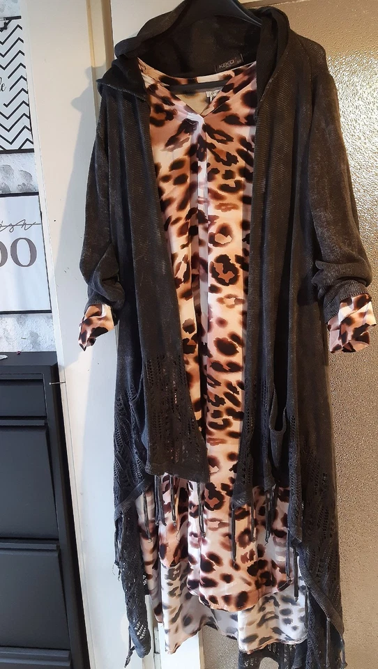 New Collection  Kleid  50 52 54 Tunika  Made in Italy  LagenLOOK   A-A 77 cm - Bild 1 von 2