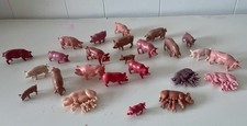 britains vintage farm toys animals lot of Pigs with Piglets.