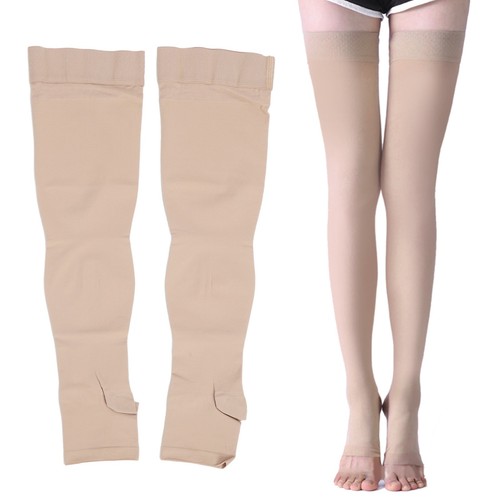 23 To 32mmHg Compression Stockings Open Toe Thigh High Graduated Compression DTS - Picture 5 of 23