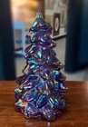 Sugar Plum Carnival Large Christmas Tree Fenton Style New Mosser Glass 8"