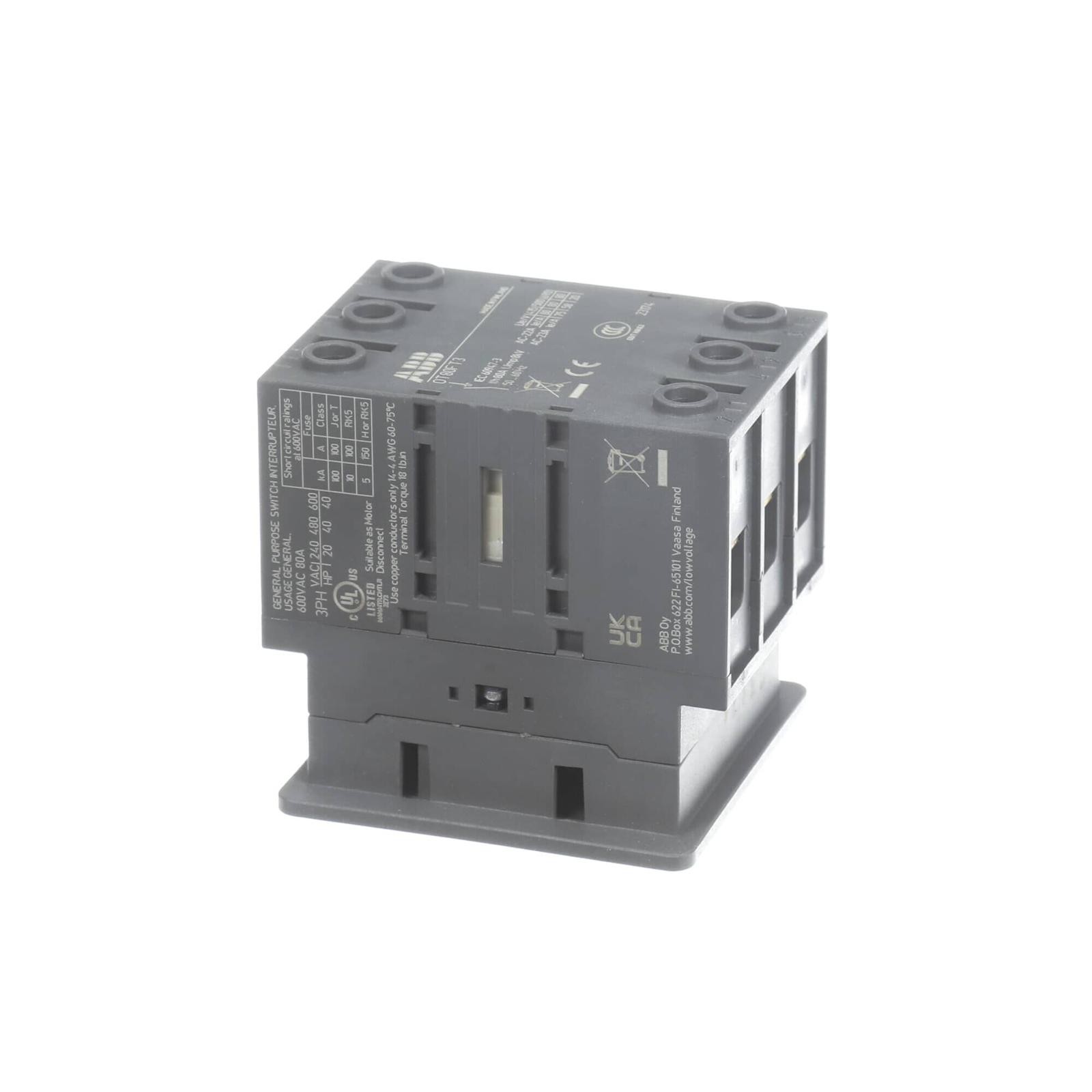 SW,DISCON,80A,600V,3P,ABB OT80 384183 - Genuine OEM Replacement Part
