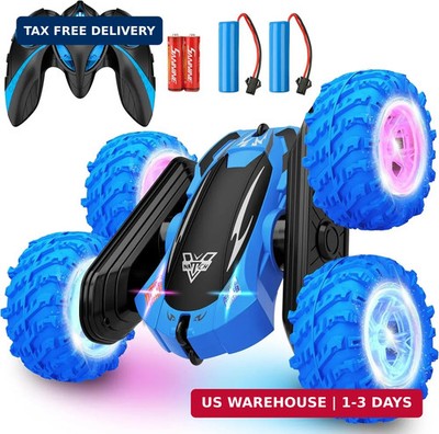 KKONES Remote Control Car, 2.4GHz Double Sided 360° Flips Rotating Electric Race