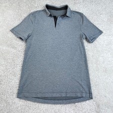 Lululemon Polo Shirt Mens Small Blue Golf Stretchy Performance Back Logo