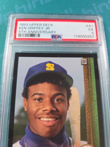 1993 UPPER DECK RARE KEN GRIFFEY JR.#A1 5th ANNIVERSARY! PSA 5 Seattle Mariners! - Picture 3 of 4