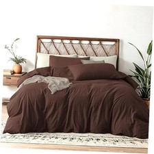 Duvet Cover Queen Size - Extra Cozy Bedding - 160 Queen 90"x90" Cocoa Brown