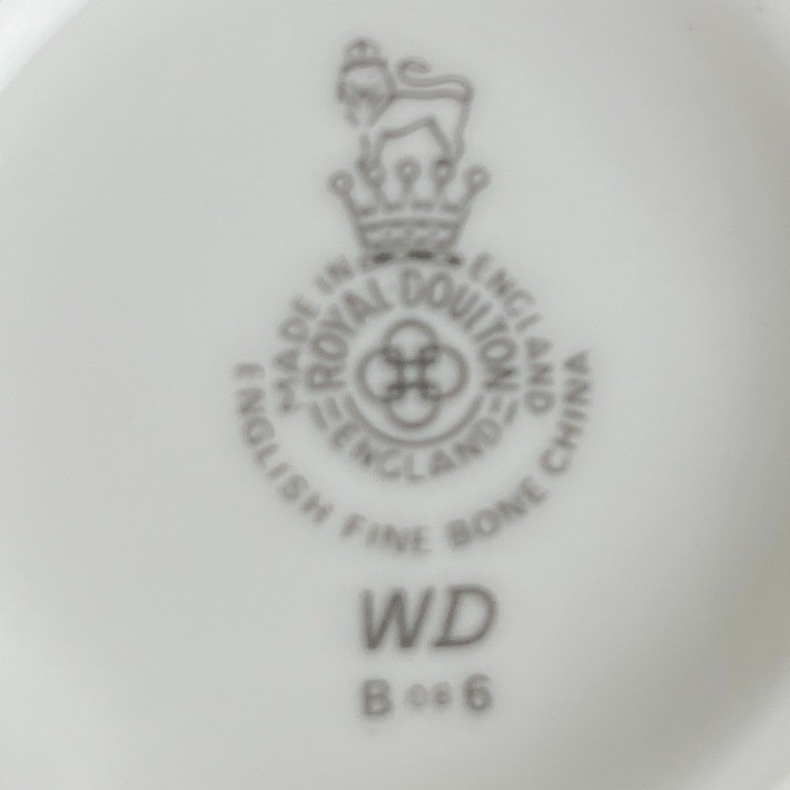 Antique Royal Doulton WD Burslem English Bone China Cup & Saucer Gold Trim