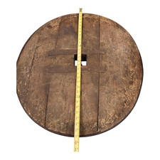 Antique Solid Wood Cart Wheel Iron Bound 32