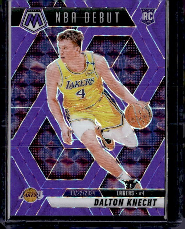 2024-25 Panini Mosaic #264 Dalton Knecht Purple Fluorescent Mosaic #/249
