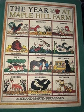 Vintage The Year at Maple Hill Farm by Alice and Martin Provensen Hardcover 1978
