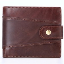 Men's Wallet Rfid Vintage Genuine Leather Wallets for Men Credit Card Holder Pur