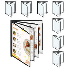 8PCS Menu Covers, Menu Covers 8.5 X 11 Inch, Menu Holder 4 Page 8 View, Restaura