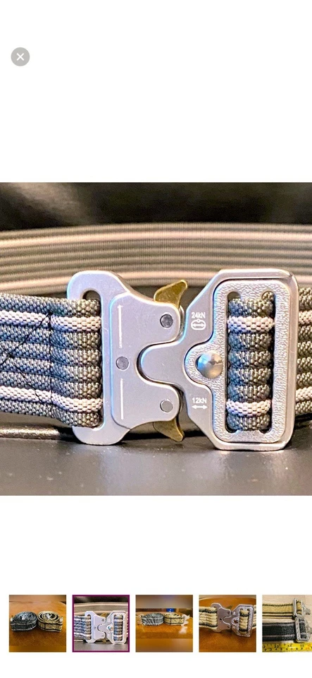 Two Military Tactical Style Belts! One In Gray And White And Other In Tan x Blk - Image 2 of 4