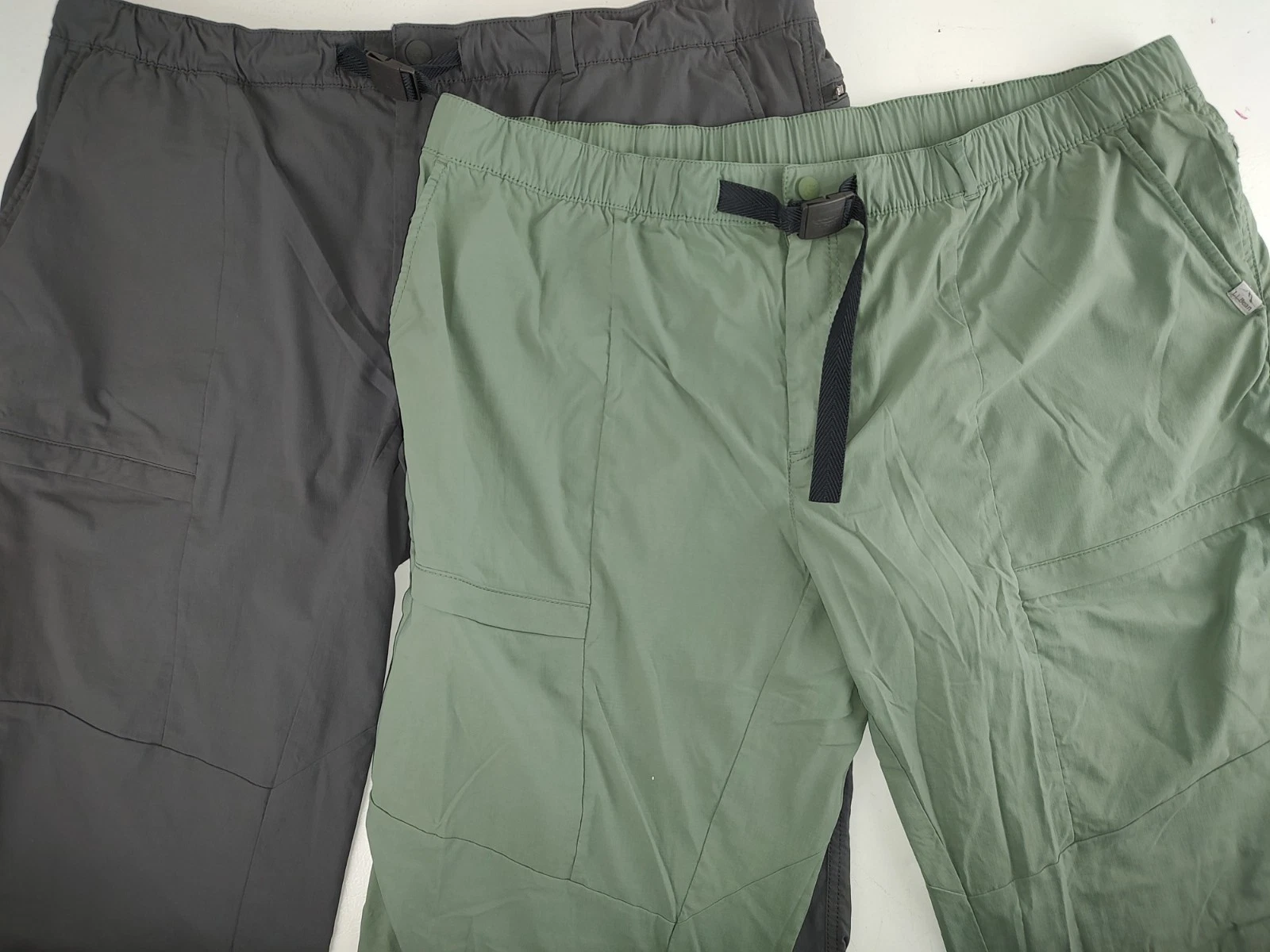 L.L. Bean Cargo Hiking Pants Men's Size XXL 30* Lot of 2 Gray & Green Used