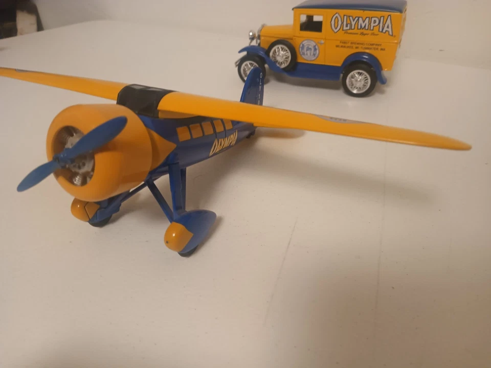 Liberty Classics Olympia Beer Airplane Vega Ford Model A Coin Bank 1/25 Lot Of 2 - Image 3 of 4