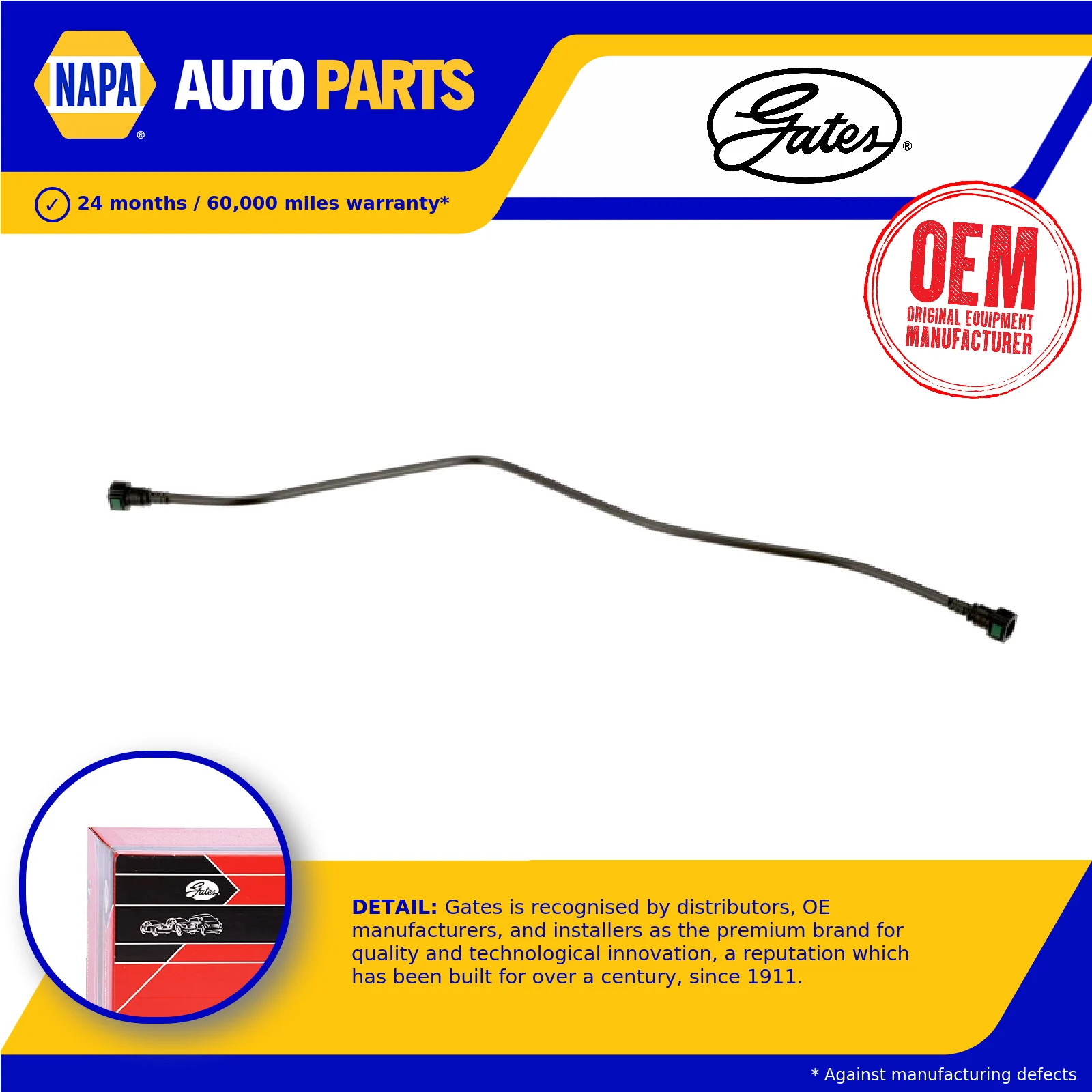 Moulded Fuel Hose / Pipe MFL1196 Gates Supply Injection 1579QA 438901196 Quality