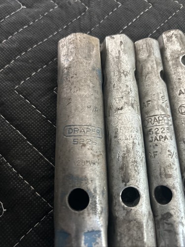 Job Lot Vintage Draper Box Spanners 5225, Plug Spanner Lot Of 7 - Picture 2 of 8