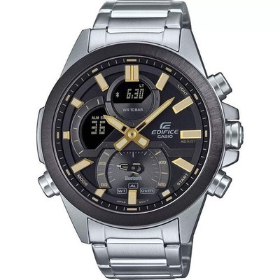 Casio Edifice ECB-30DB-1A9 Bluetooth Chronograph Watch Black Yellow Dial ECB30DB