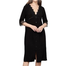 Victorian Renaissance Dress XL Nightgown Lace Goth Halloween Party Gown Bell Slv