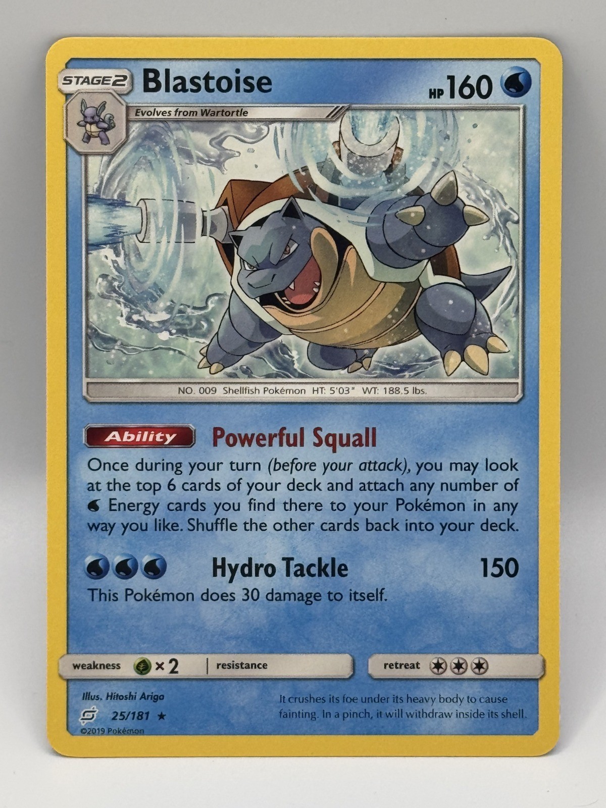 Blastoise Rare SM - Team Up 25/181 NM