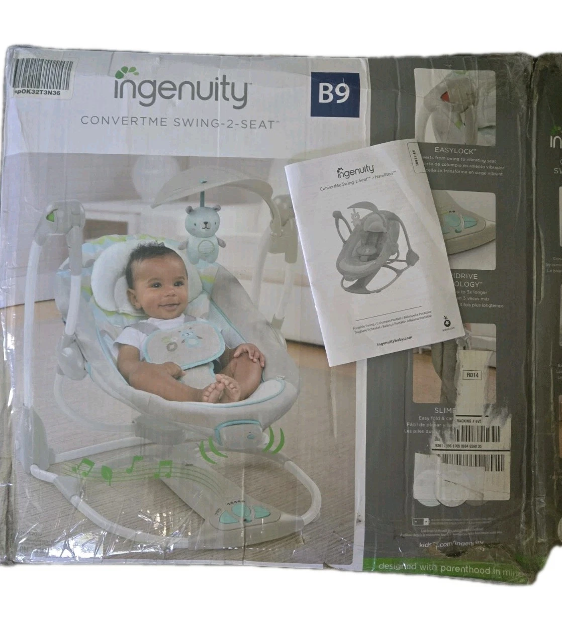 Ingenuity ConvertMe Swing 2 Seat Baby Infant Rocker Rocking Chair Seat CLEAN