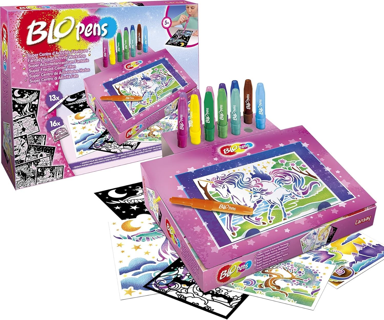 Blopens Lansay Féeriques centre de dessin propre avec feutres lavables
