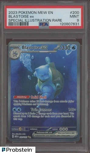 2023 Pokemon Mew En #200 Blastoise ex Special Illustration Rare PSA 9 MINT