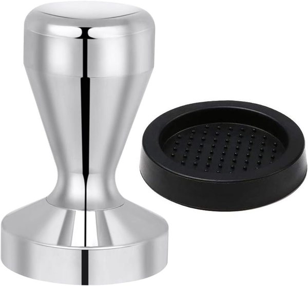 Vicloon Kaffee Tamper, 51Mm, Silikonmatte 58Mm, 304 Edelstahl FüR Espresso, Inte-image